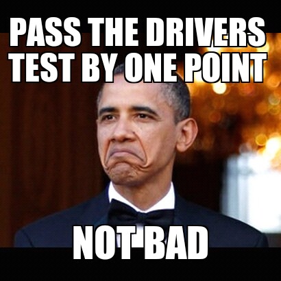 The driving test - meme