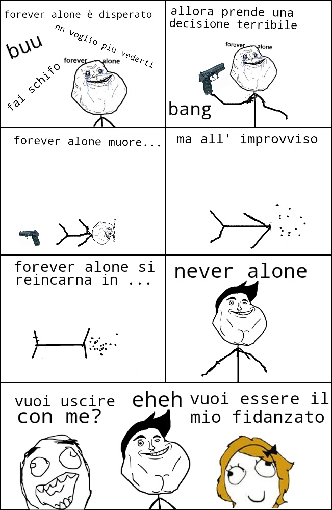 forever/never alone - meme