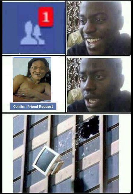 black guy facebook meme