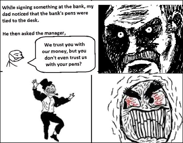 bank rage - meme