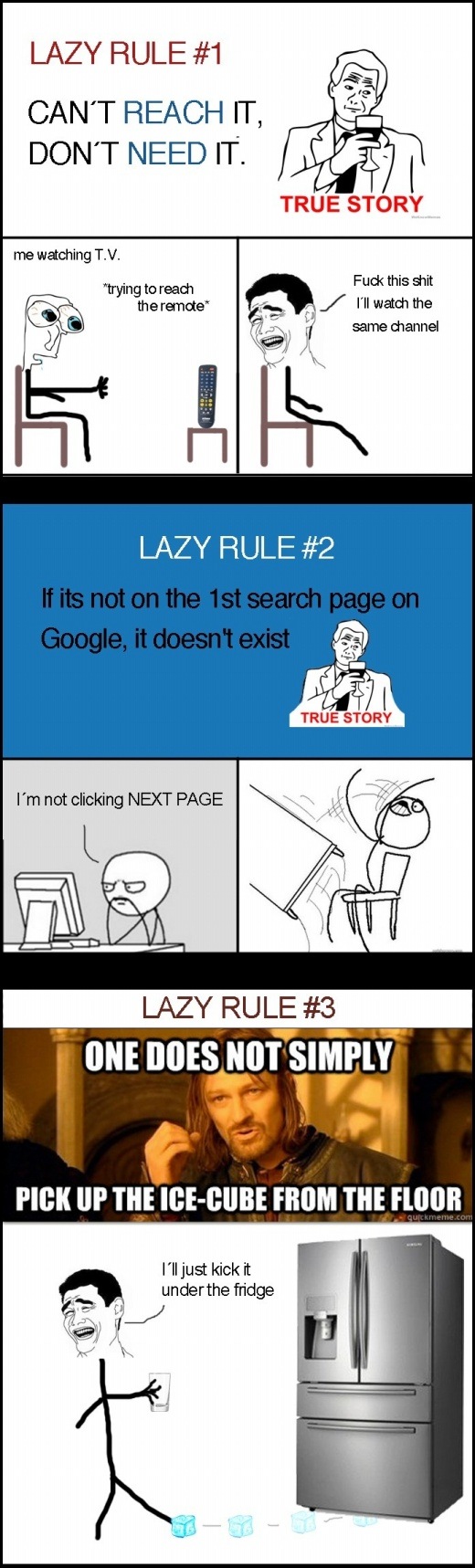 Lazy Rules of life - meme