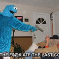 cookie monster is ANGRY