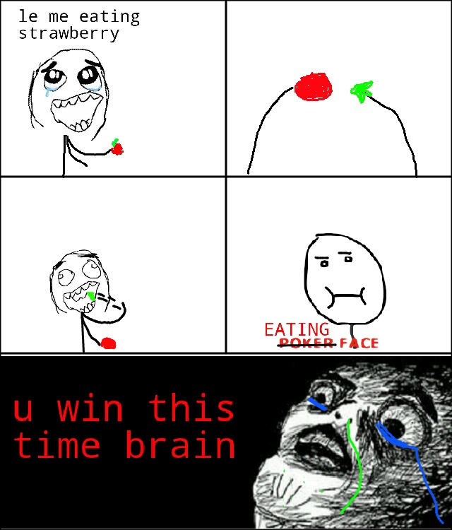 u win this time brain - meme