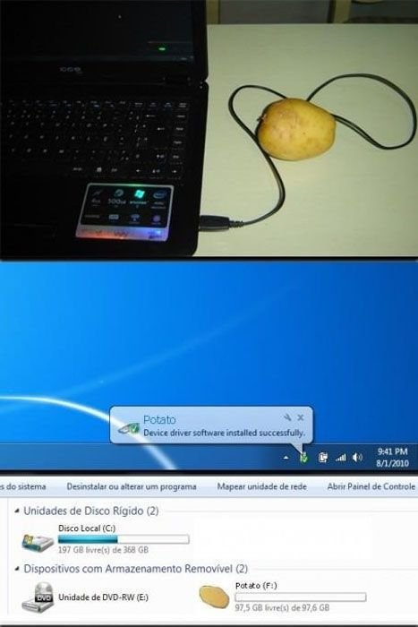 Potato driver device software - meme
