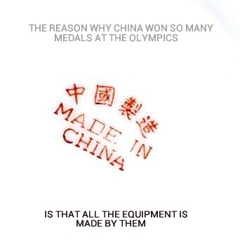china in the olympics - meme