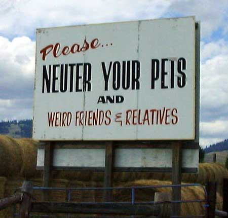 I can think of several that need neutering.... - meme
