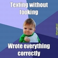 Texting without looking