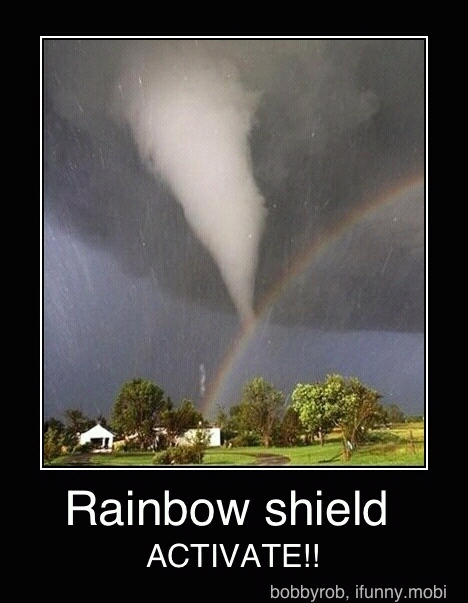 rainbow shield - meme
