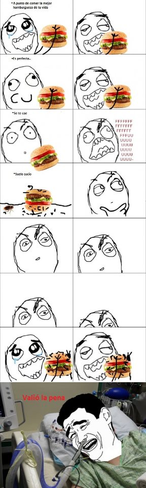 Las hamburguesas - meme