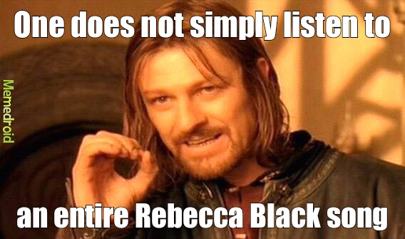 No Rebecca, just no. - meme