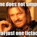 One simply does not east one tic tac