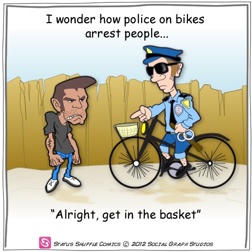 bike cop - meme