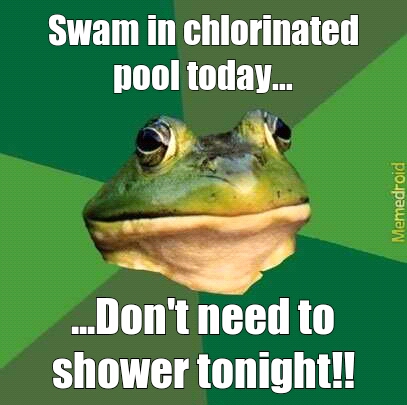 Pool Shower - meme