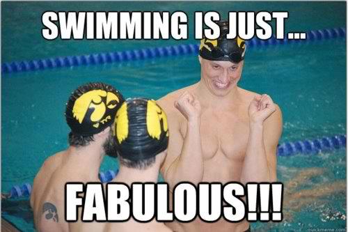 Swimming is just fabulous - meme