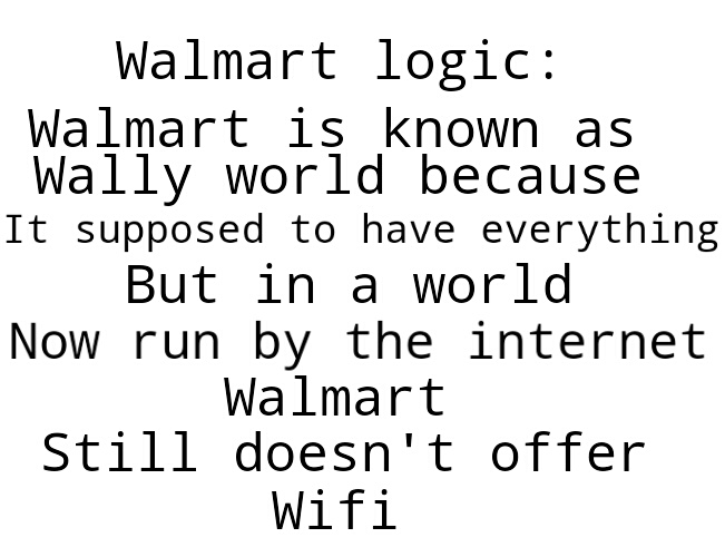 Walmart behind in technology - meme