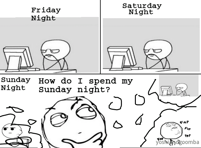 Spending the weekends - meme