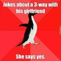 Socially awesome penguin