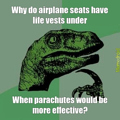 Airplanes should be piloted by Raptors - meme