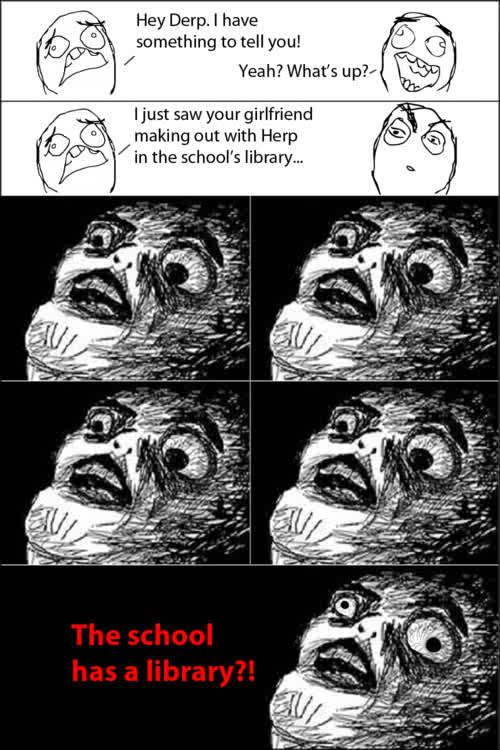 school library - meme