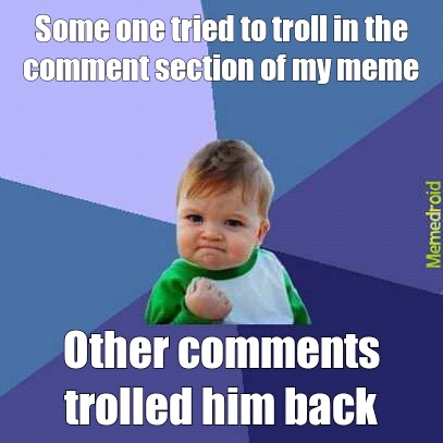 Comment trolling - meme