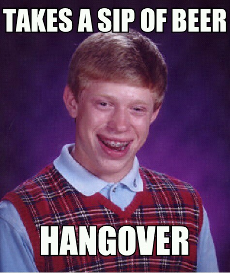 taste of beer hangover - meme