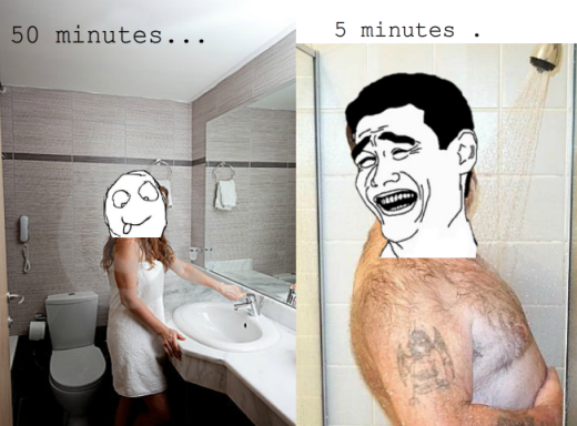 In shower - meme