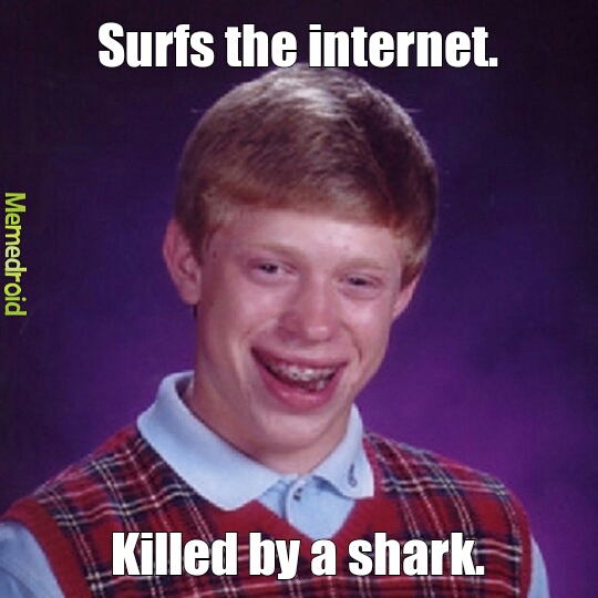 surfing web kills - meme