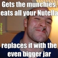good guy Greg eats Nutella, too.
