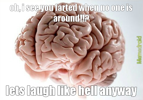 brain, it just keeps messing with you! - meme