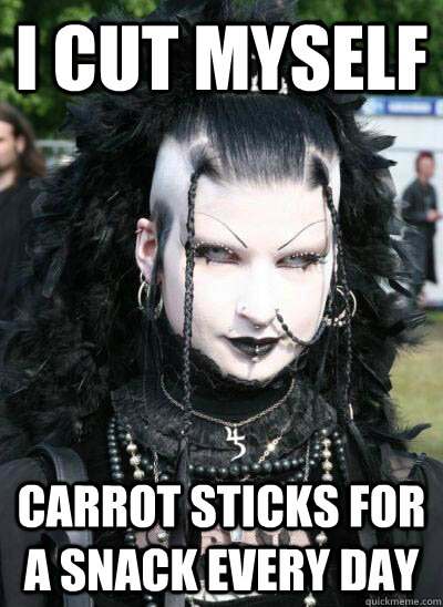 Misunderstood Goth Girl - meme